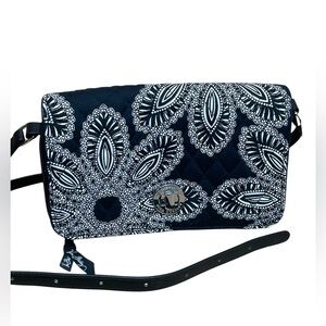 Vera Bradley Black and White Floral Crossbody Bag